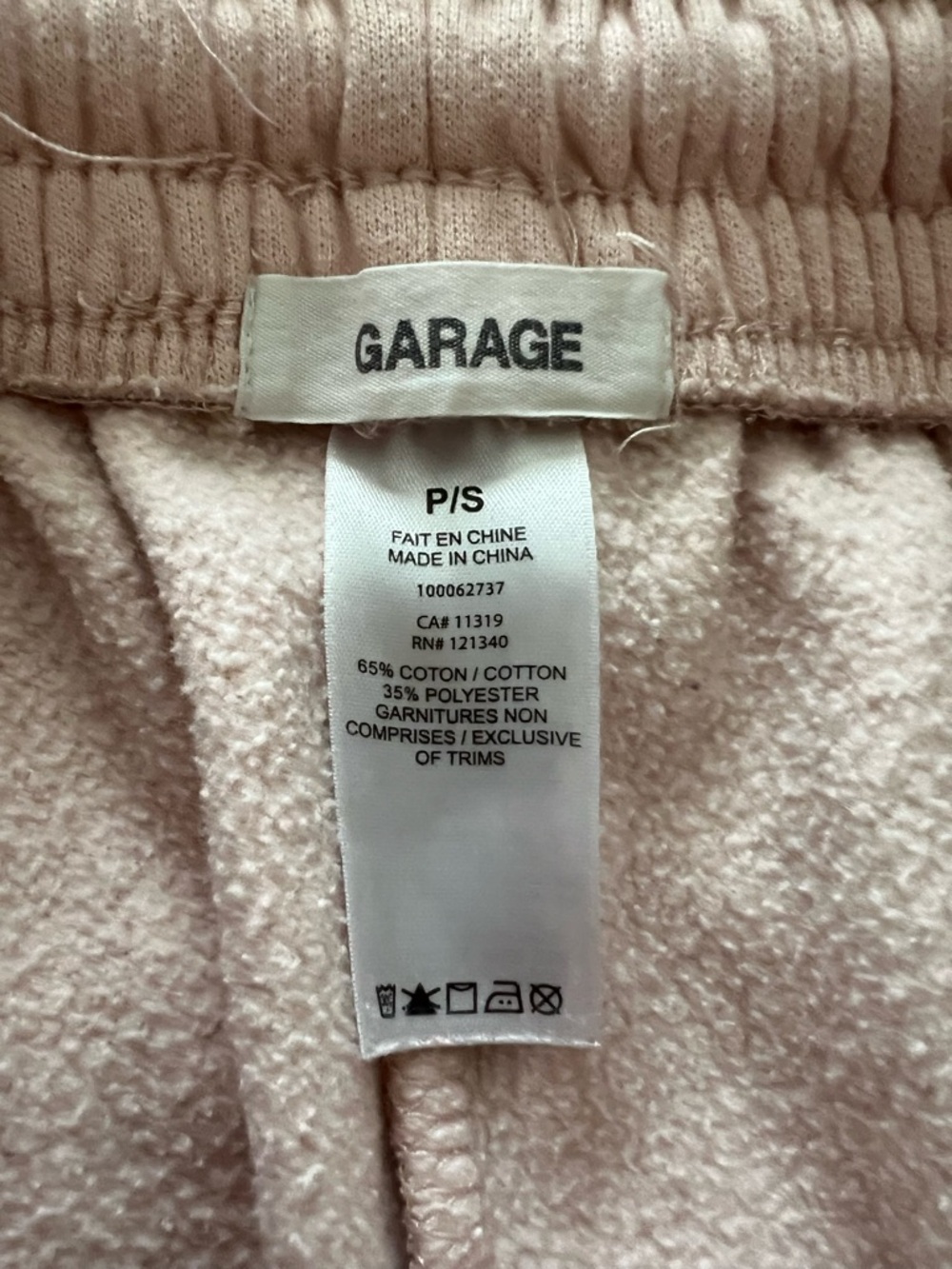 Garage Blush Pink Cozy Joggers P/S Soft Fleece Athleisure Pants - Picture 8 of 9